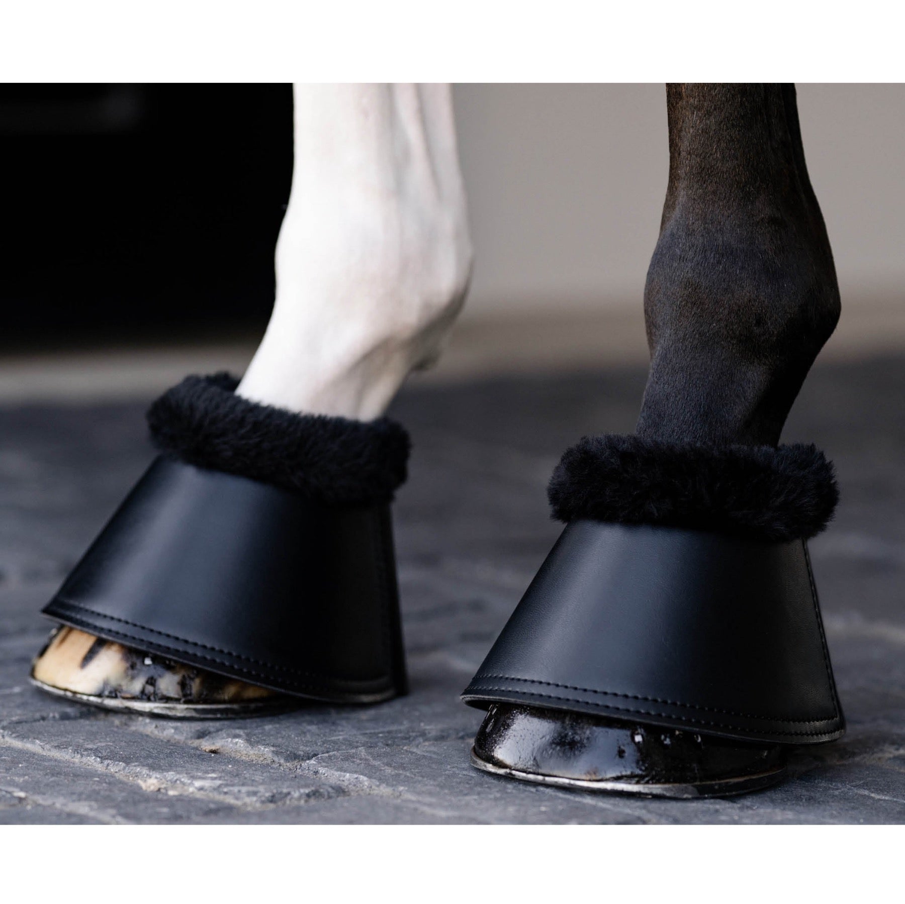 Equifit Essential Bell Boots, Black with Black Ultra Wool