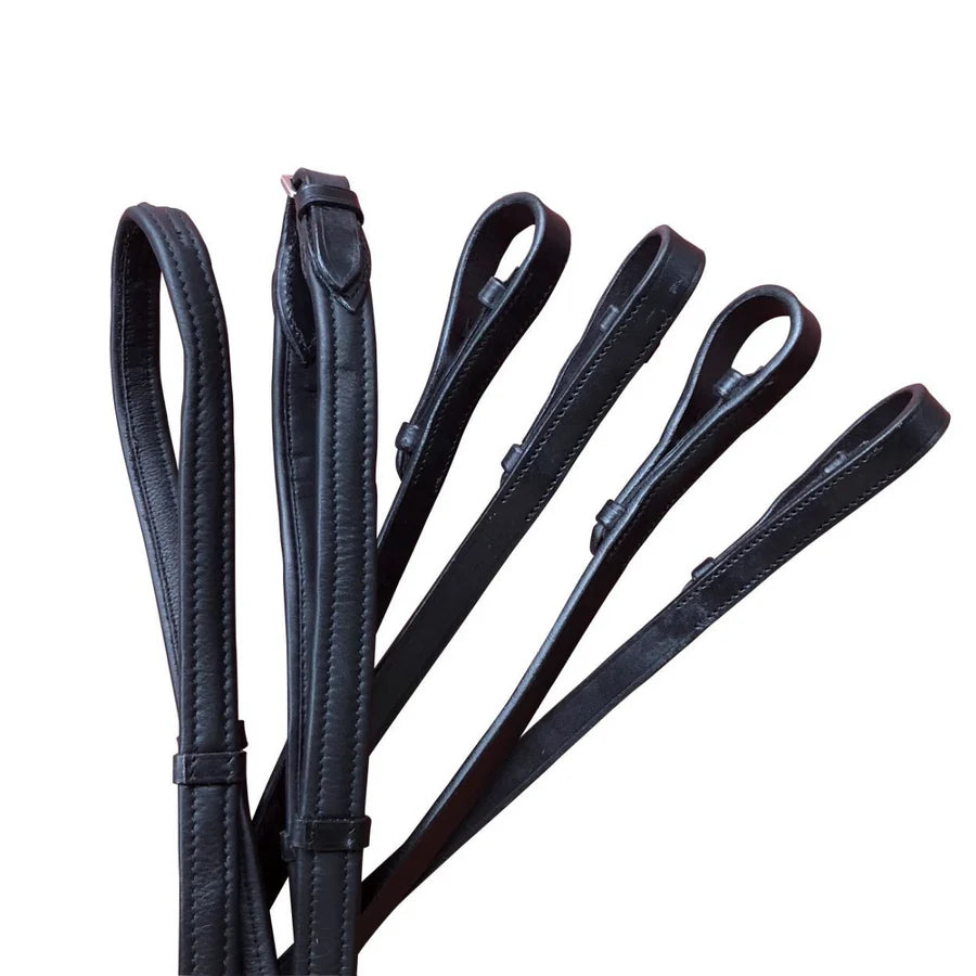 Lumiere Equestrian ARIANA Anatomic Premium Leather Double Bridle, Black with Reins