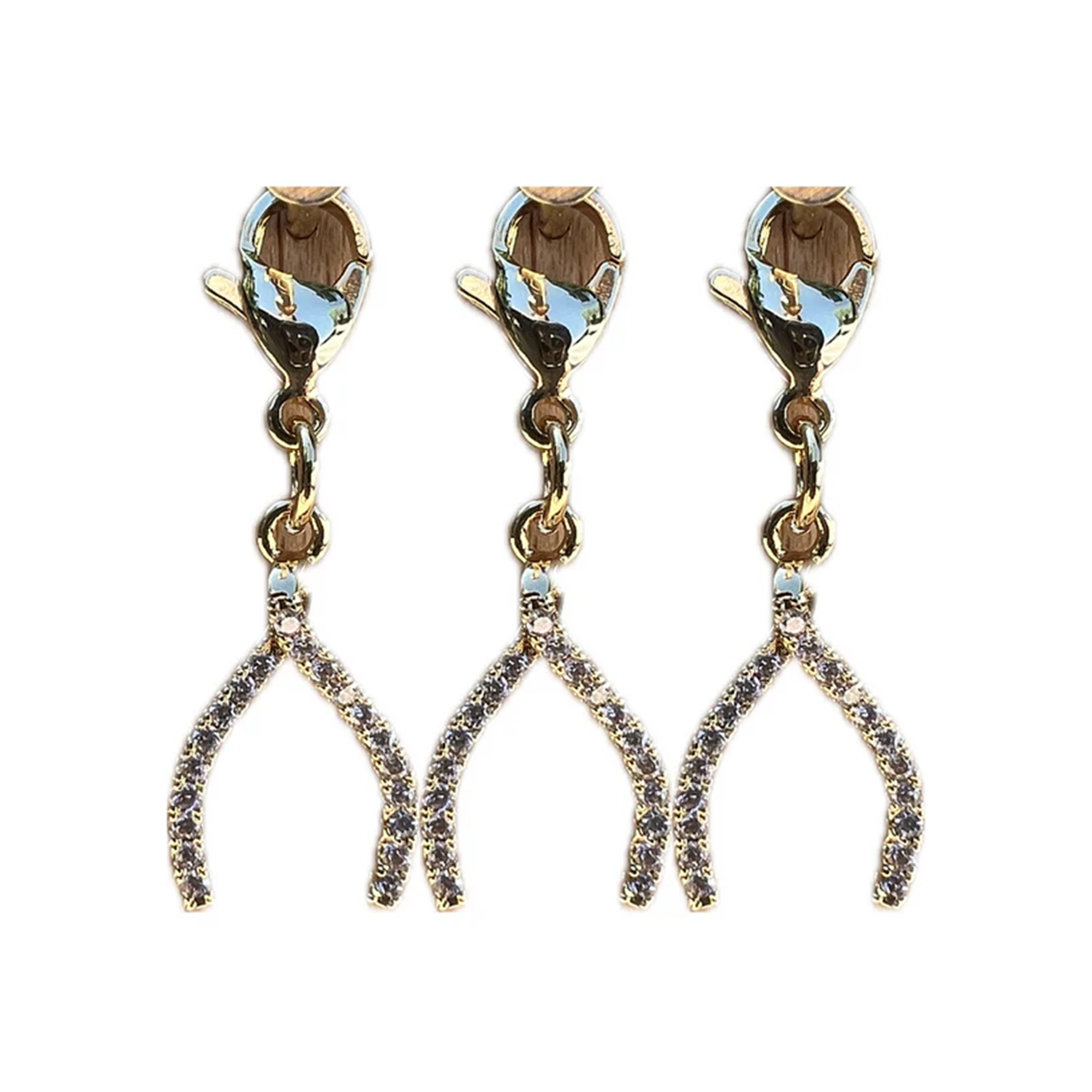 Dubois Cheval Sparkly Wishbone Braid Charm