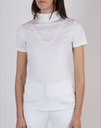 Montar Clare Crystals, Ladies Competition Top, White