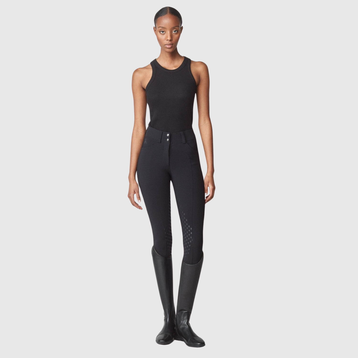 Yagya Ladies Compression Performance Breeches Full Grip, Black