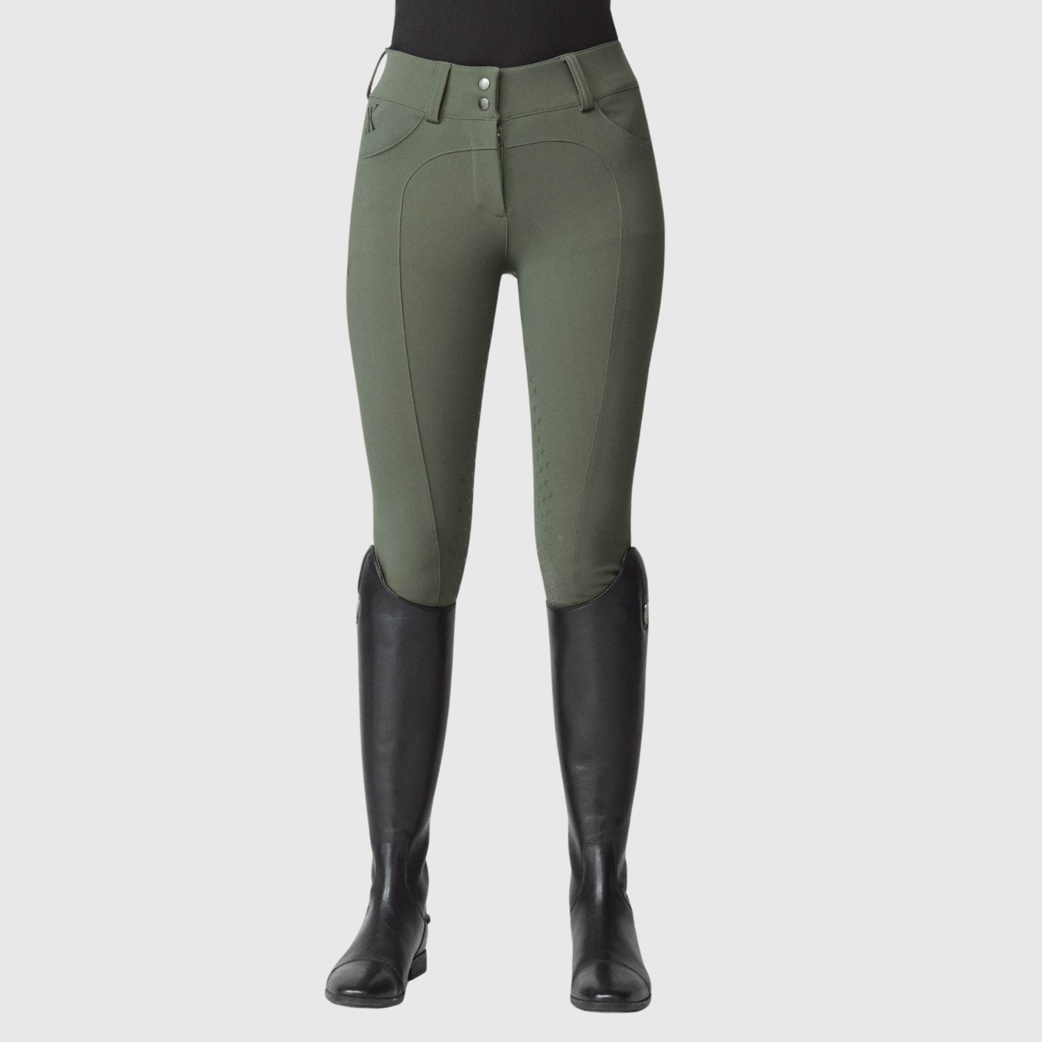 Yagya Ladies Compression Performance Breeches Knee Grip, Green