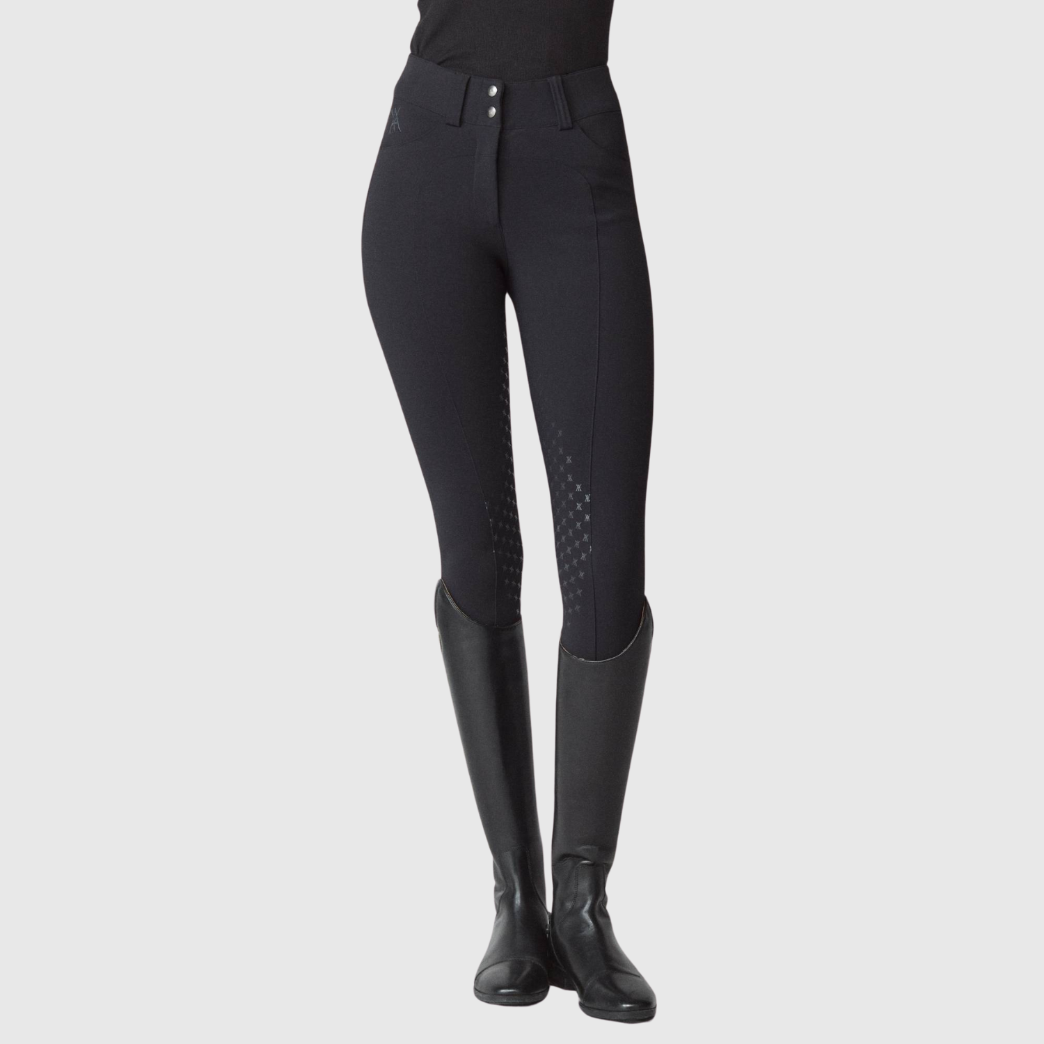 Yagya Ladies Compression Performance Breeches Full Grip, Black