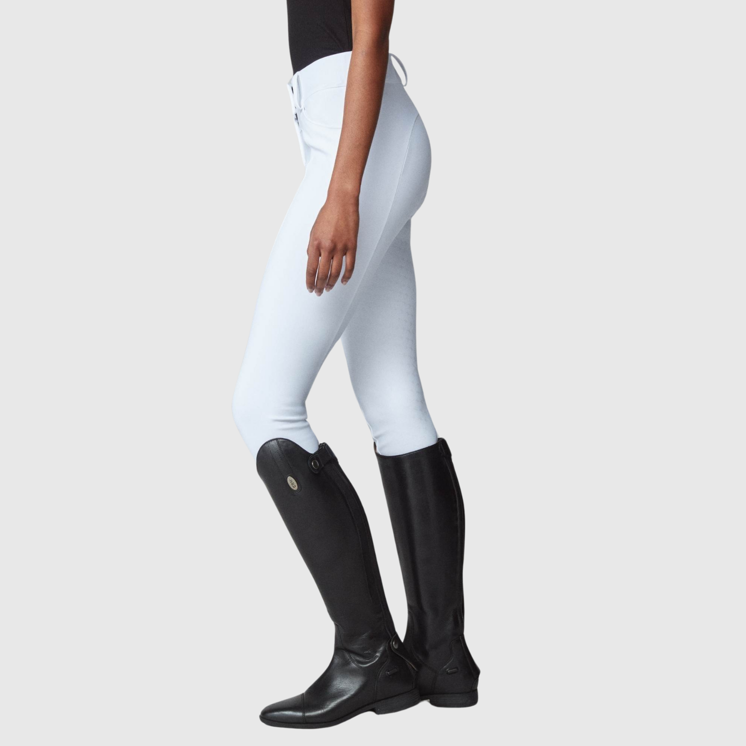 Yagya Ladies Compression Performance Knee Grip Breeches, White