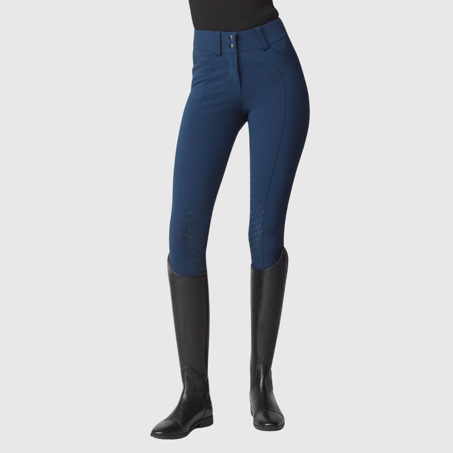Yagya Ladies Compression Performance Breeches Knee Grip, Navy
