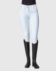Yagya Ladies Compression Performance Knee Grip Breeches, White
