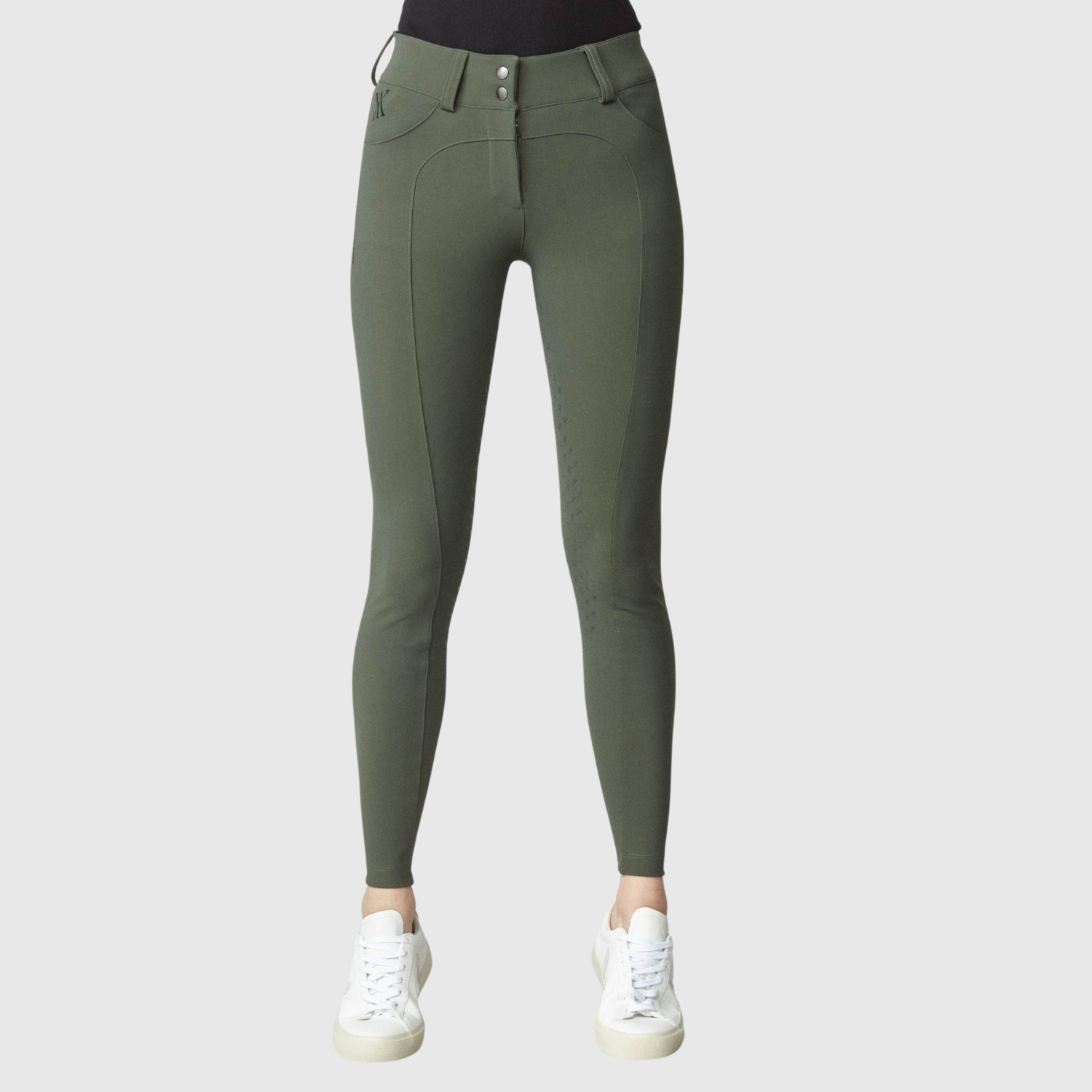 Yagya Ladies Compression Performance Breeches Full Grip, Green