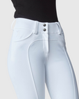 Yagya Ladies Compression Performance Knee Grip Breeches, White