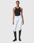 Yagya Ladies Compression Performance Knee Grip Breeches, White