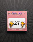 pinsnickety lightning bolt horse show number pins in special edition electric yellow on a card