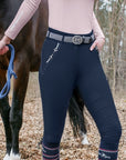 Fair Play MARLEY Knee Grip, High Rise Winter Breeches, Navy
