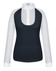 Fair Play Competition Shirt JUSTINE AIRY Long Sleeve White-Black