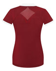 Fair Play Competition Shirt CATHRINE Burgundy White