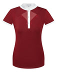 Fair Play Competition Shirt CATHRINE Burgundy White