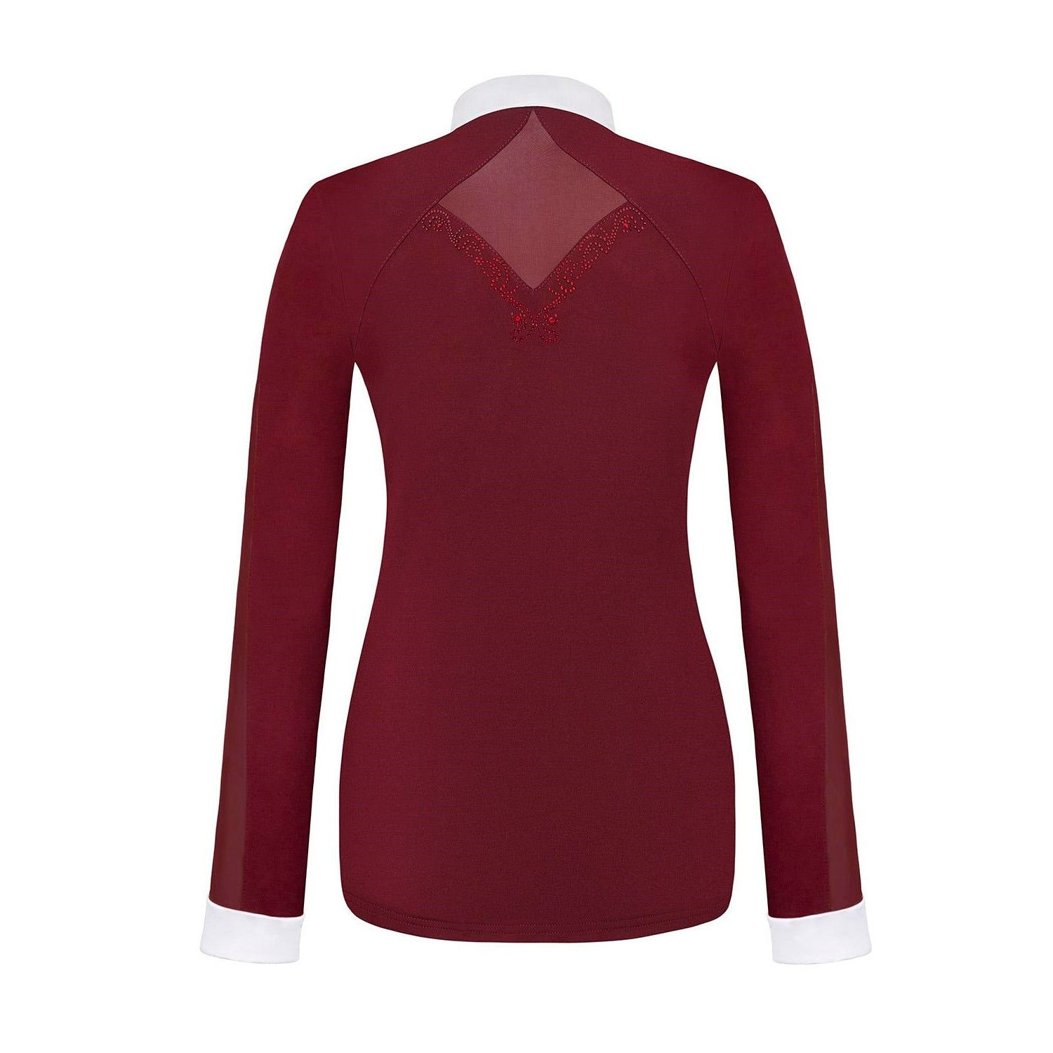 Fair Play Competition Shirt Long Sleeve CATHRINE Burgundy-White
