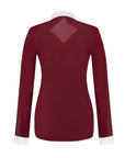Fair Play Competition Shirt Long Sleeve CATHRINE Burgundy-White
