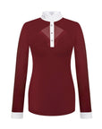 Fair Play Competition Shirt Long Sleeve CATHRINE Burgundy-White