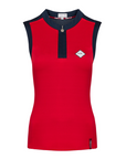 Fair Play Sleeveless Competition Top JUDY, Red-Navy