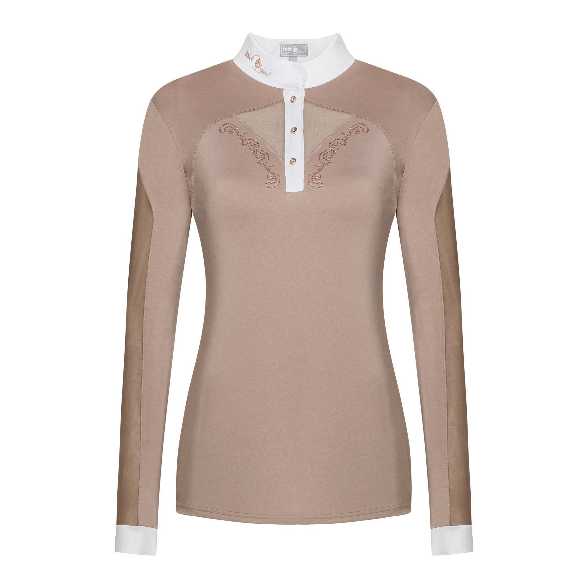 Fair Play Competition Shirt Long Sleeve CATHRINE ROSEGOLD Beige/White