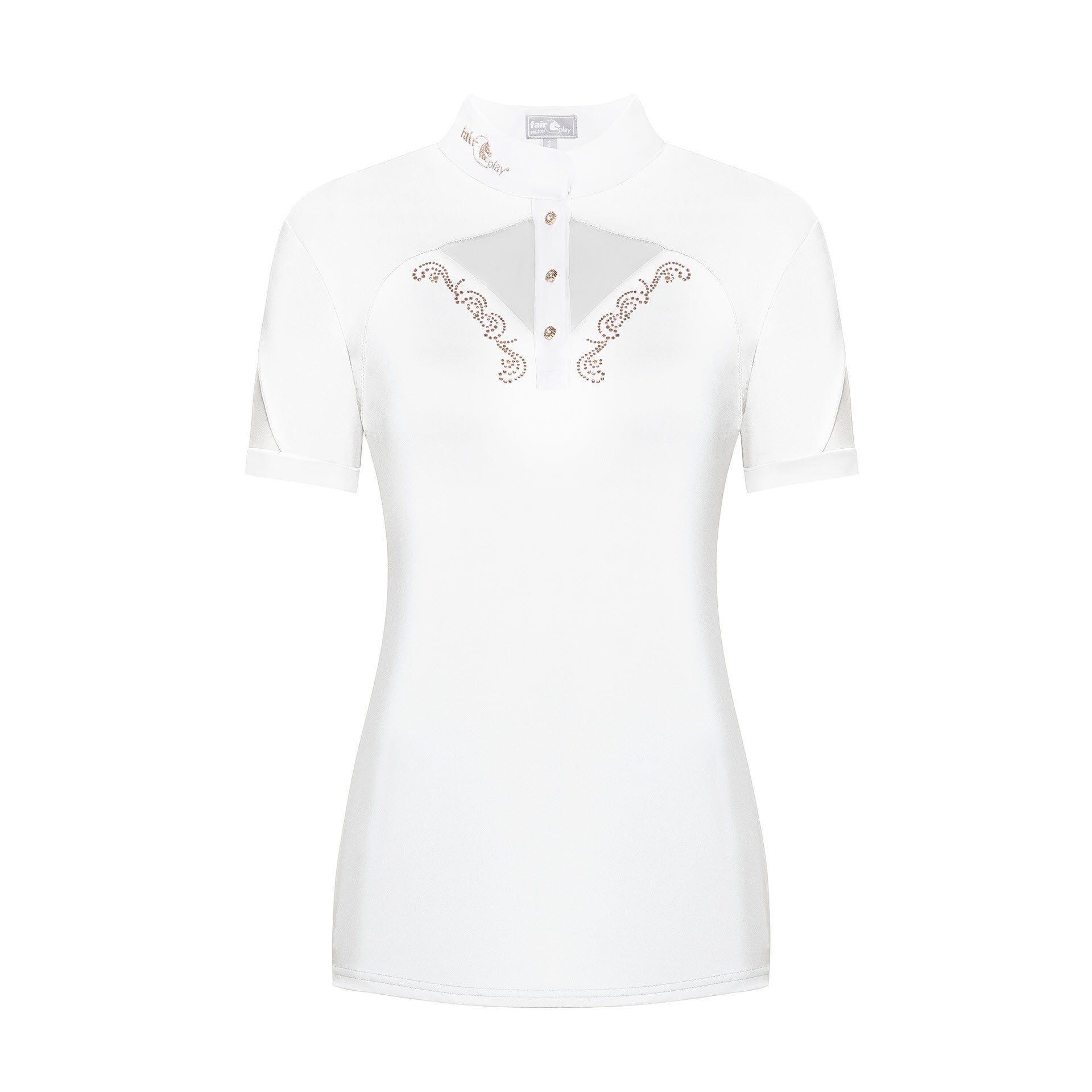 Fair Play Competition Shirt Short Sleeve CATHRINE ROSEGOLD White