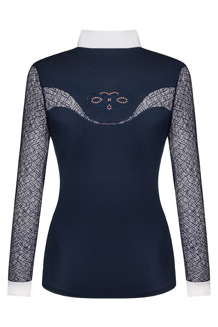 Fair Play Competition Shirt CECILE Long Sleeve ROSEGOLD, Navy