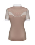 Fair Play Competition Shirt CECILE Short Sleeve ROSEGOLD, Beige/White