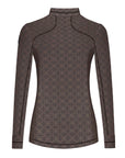 Fair Play Half Turtleneck KAROLINA PRINTED, Taupe Grey