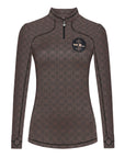 Fair Play Half Turtleneck KAROLINA PRINTED, Taupe Grey