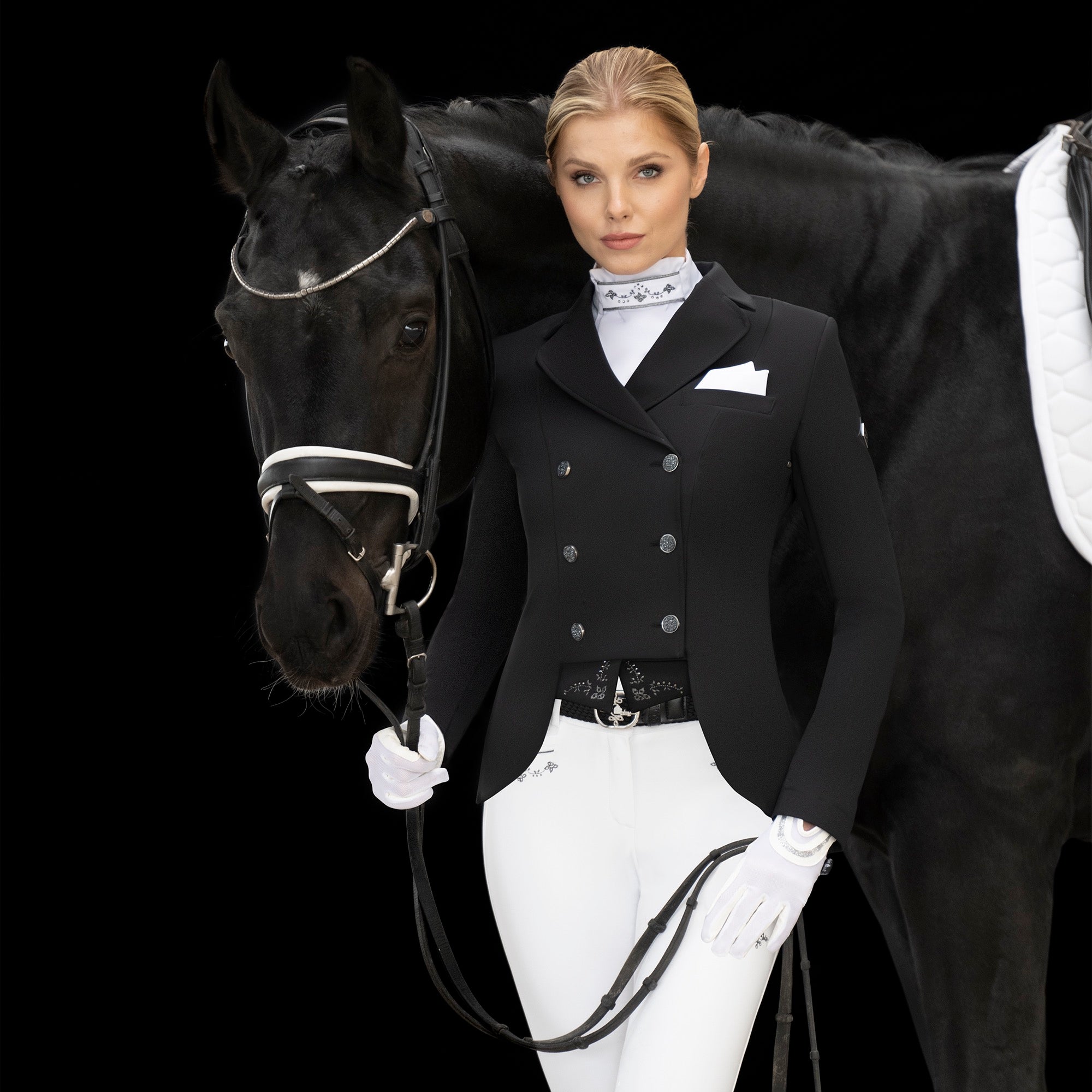 Fair Play ALISSA FLEUR Dressage Short Tailcoat, Black
