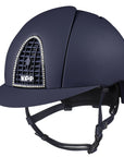 KEP Italia Cromo Textile Helmet Blue, Blue Grid, Swarovski Crystals