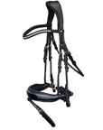 Schockemohle Malibu Anatomical Dressage Bridle, Black Patent/Silver
