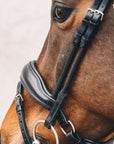 Schockemohle Malibu Anatomical Dressage Bridle, Black/Silver