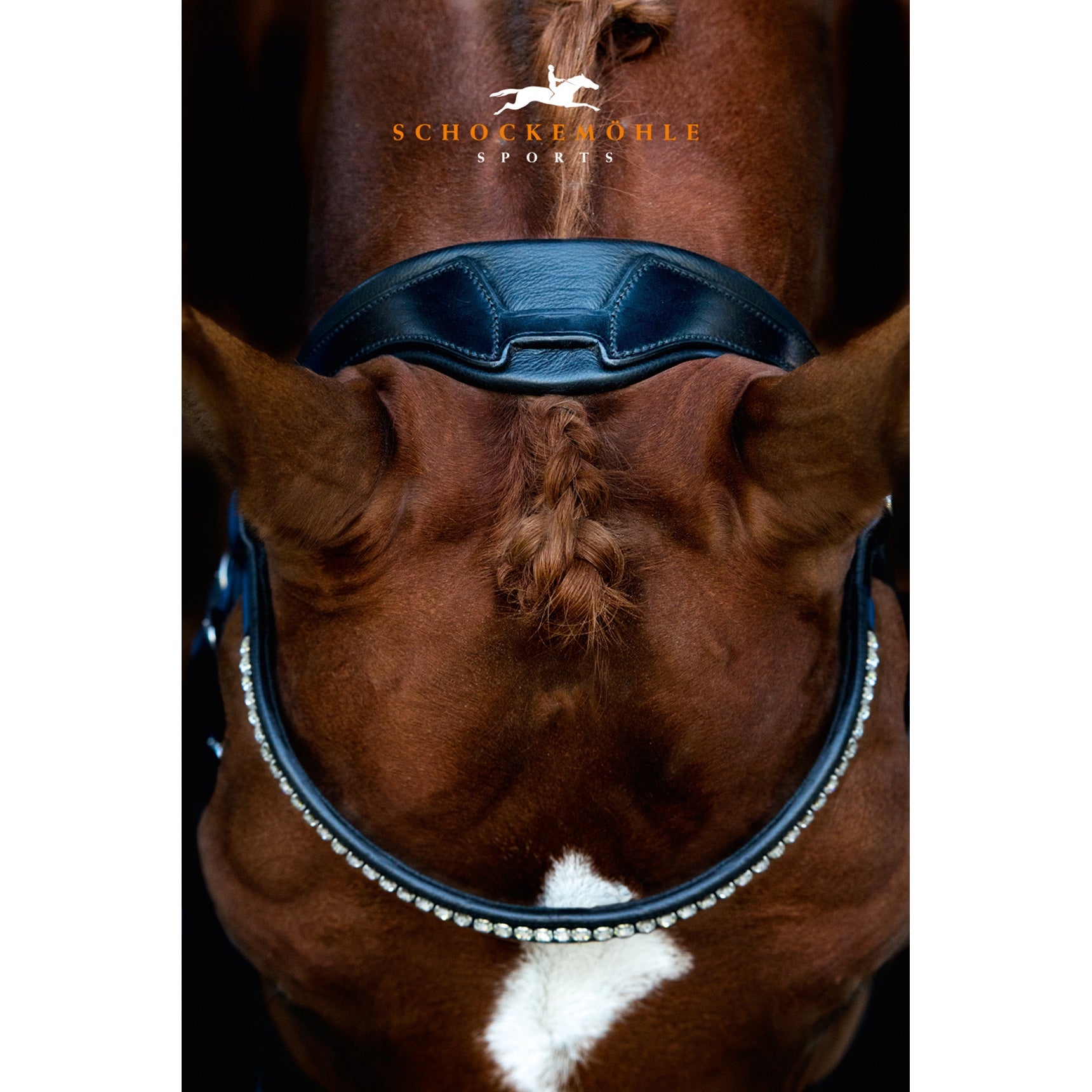 Schockemohle Malibu Anatomical Dressage Bridle, Black/Silver