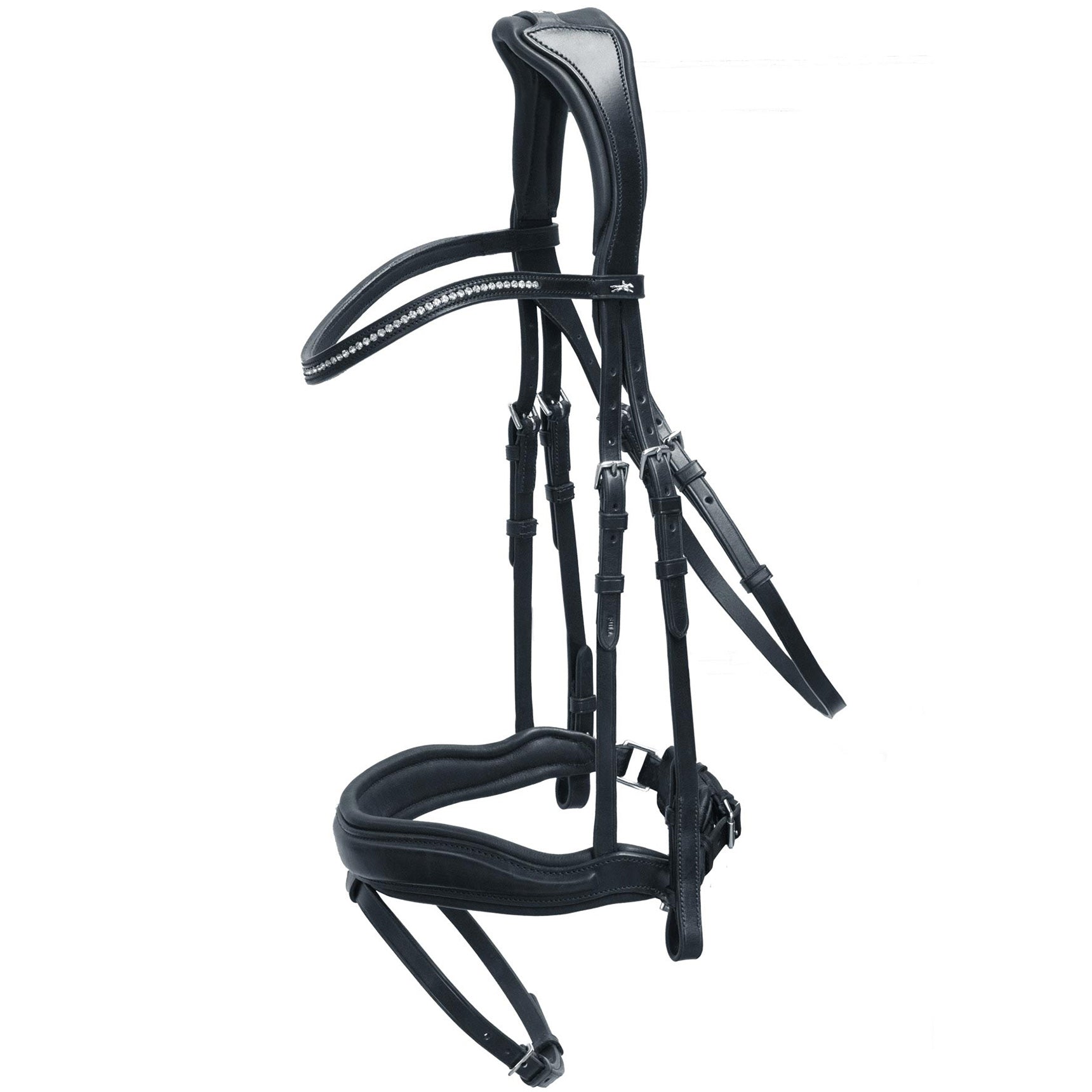 Schockemohle Stanford Anatomical Bridle, Black/Silver