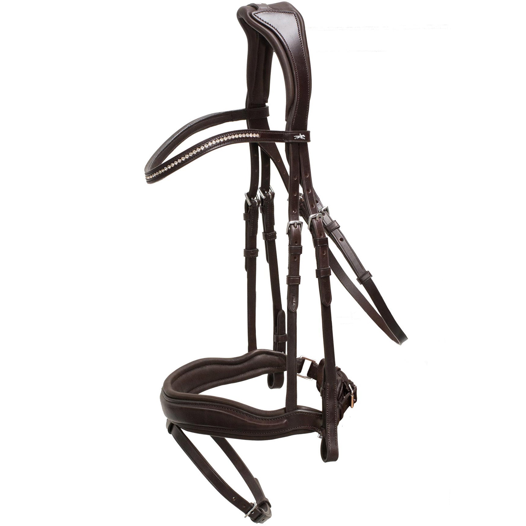 Schockemohle Stanford Anatomical Bridle, Espresso/Silver