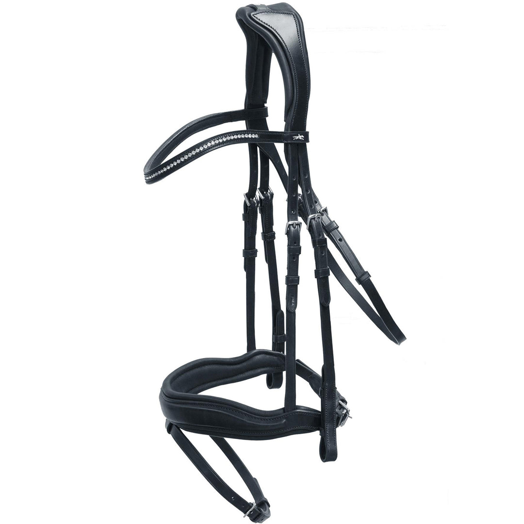 Schockemohle Concord Anatomical Bridle, Black/Silver