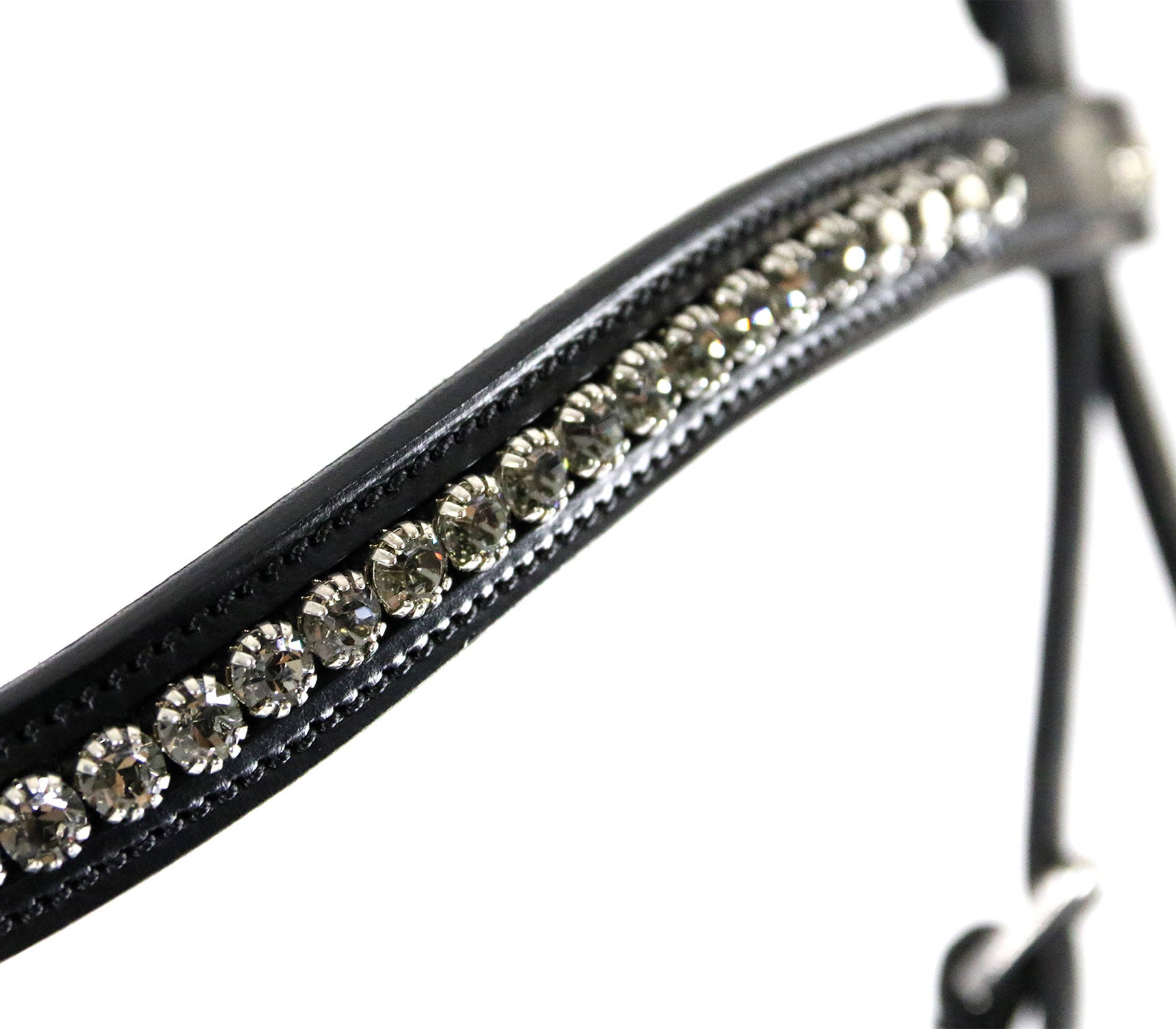 Schockemohle Equitus Beta Anatomical Special Bridle, Black Patent/Silver