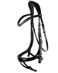 Schockemohle Equitus Beta Anatomical Special Bridle, Black Patent/Silver