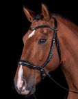 Schockemohle Equitus Theta Anatomical Special Bitless Bridle, Black/Silver