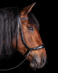 Schockemohle Equitus Theta Anatomical Special Bitless Bridle, Black/Silver