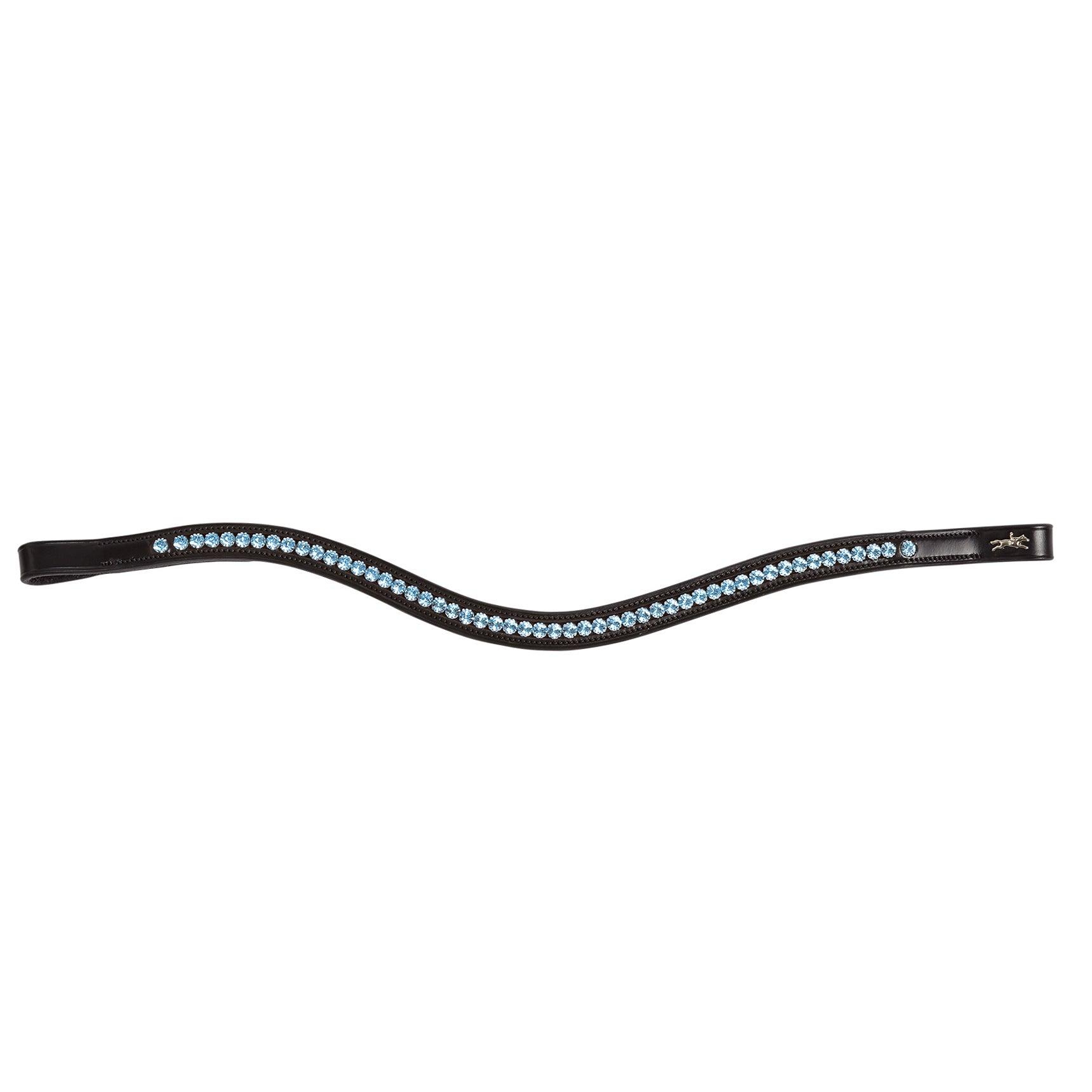 Schockemohle Browband Diamond Select Limited Headband, Black/Light Blue