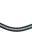 Schockemohle Browband Diamond Select Limited Headband, Black/Light Blue