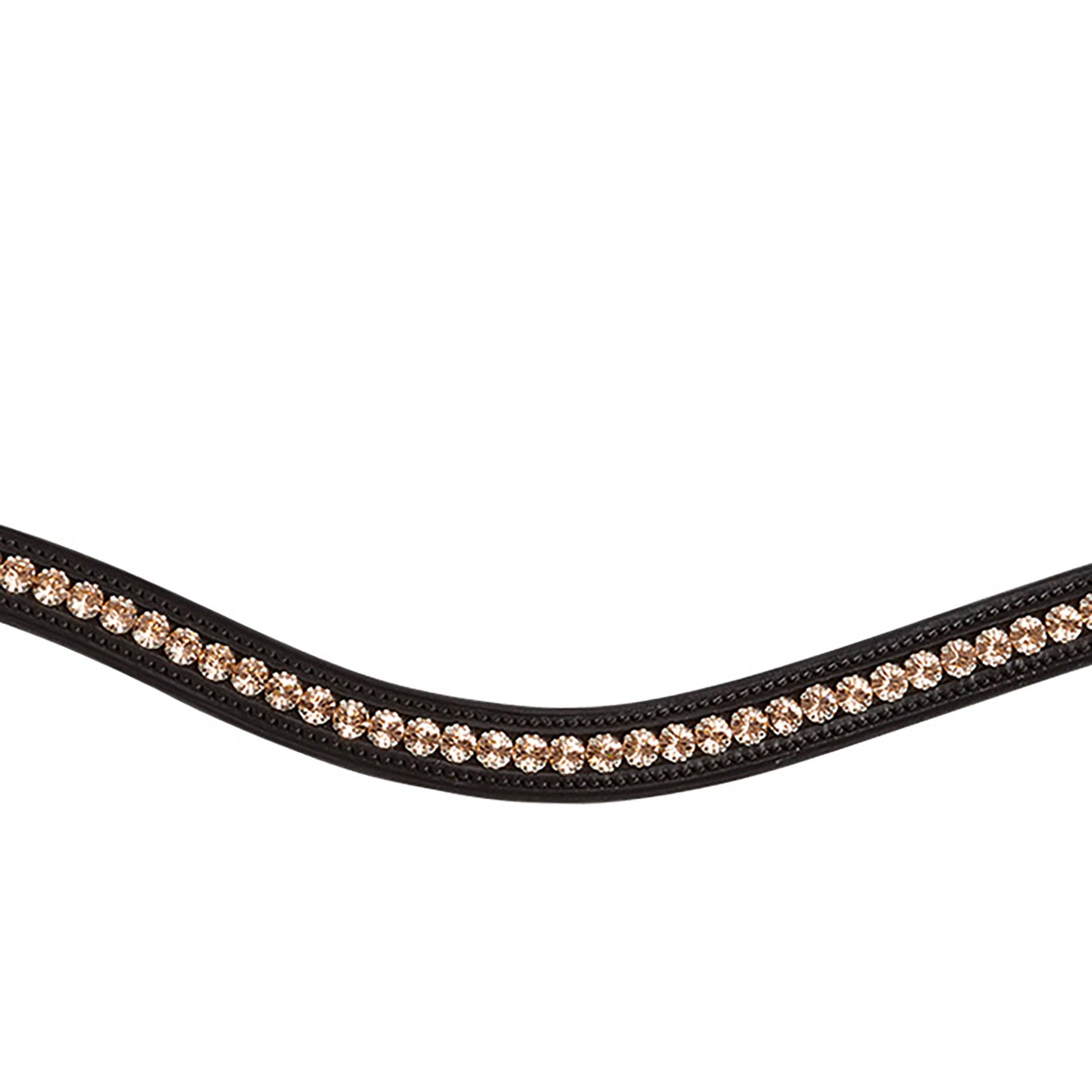 Schockemohle Browband Diamond Select Limited Headband, Black/Peach