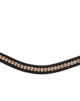 Schockemohle Browband Diamond Select Limited Headband, Black/Peach