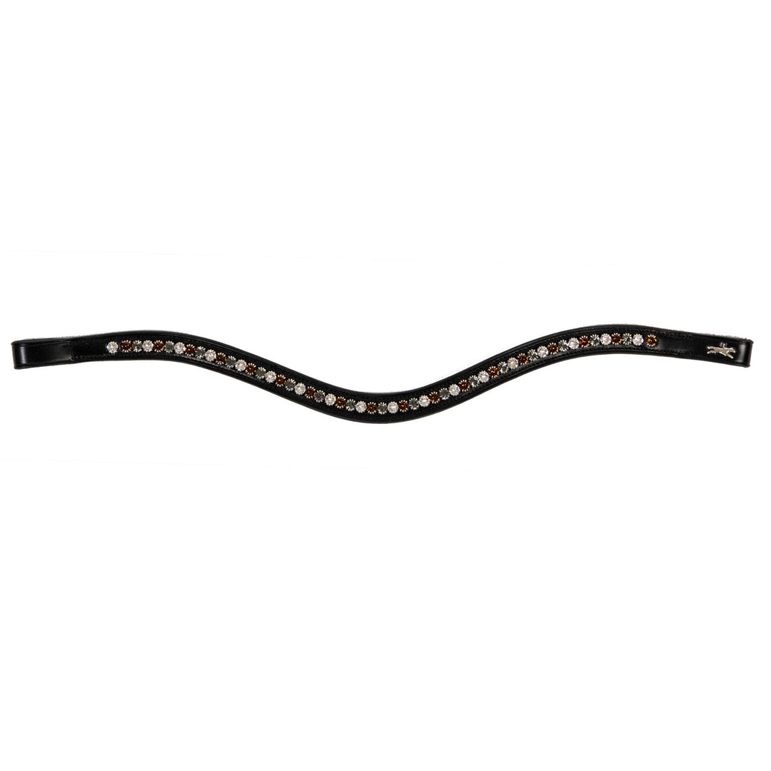 Schockemohle Browband Diamond Select Limited Headband, Black/Toffee Shades