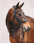 Schockemohle Equitus Gamma Anatomical Double Bridle, Black/Silver