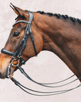 Schockemohle Equitus Gamma Anatomical Double Bridle, Black/Silver