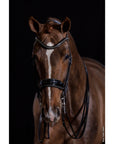 Schockemohle Milan GLAM Anatomical Double Bridle, Black Patent/Silver