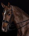 Schockemohle Milan GLAM Anatomical Double Bridle, Black Patent/Silver