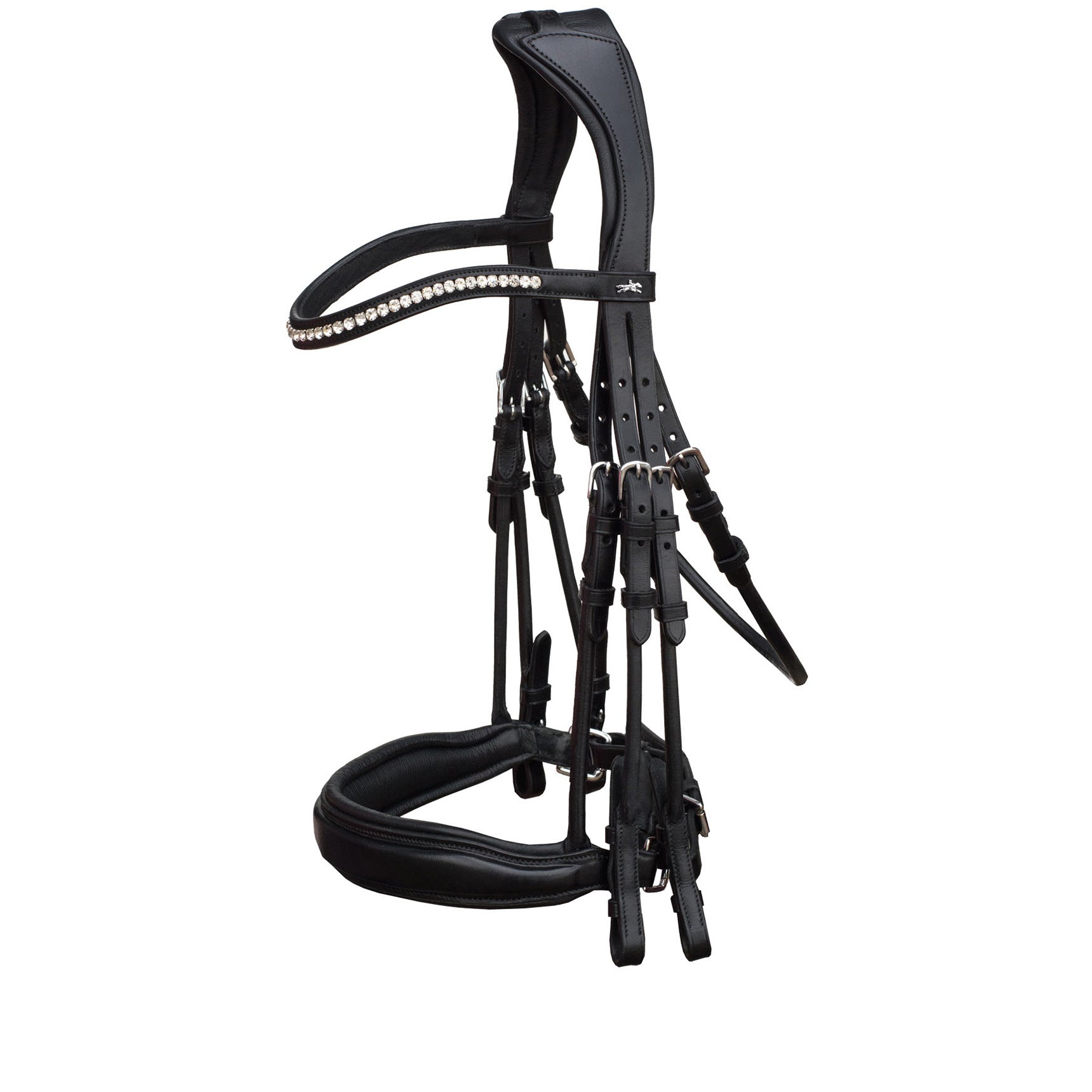 Schockemohle Venice Anatomic Double Bridle, Black/Silver